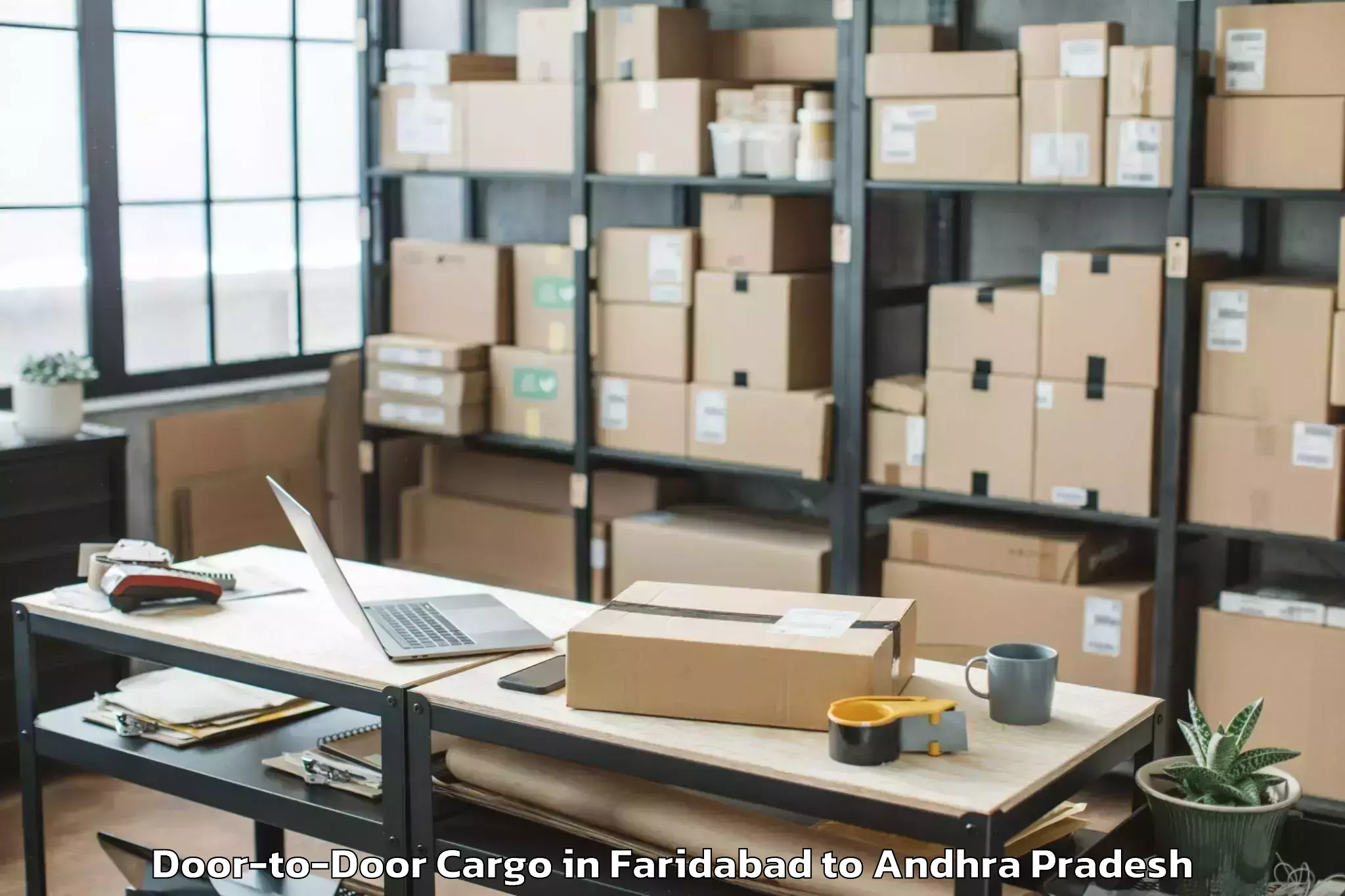 Top Faridabad to Nuzividu Door To Door Cargo Available